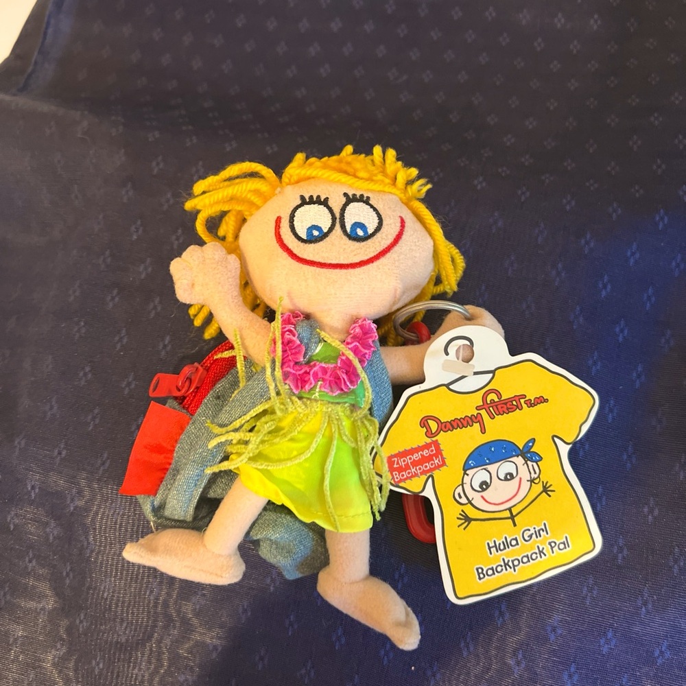 Danny First Applause Hula Girl Backpack Pal Keychain 2000